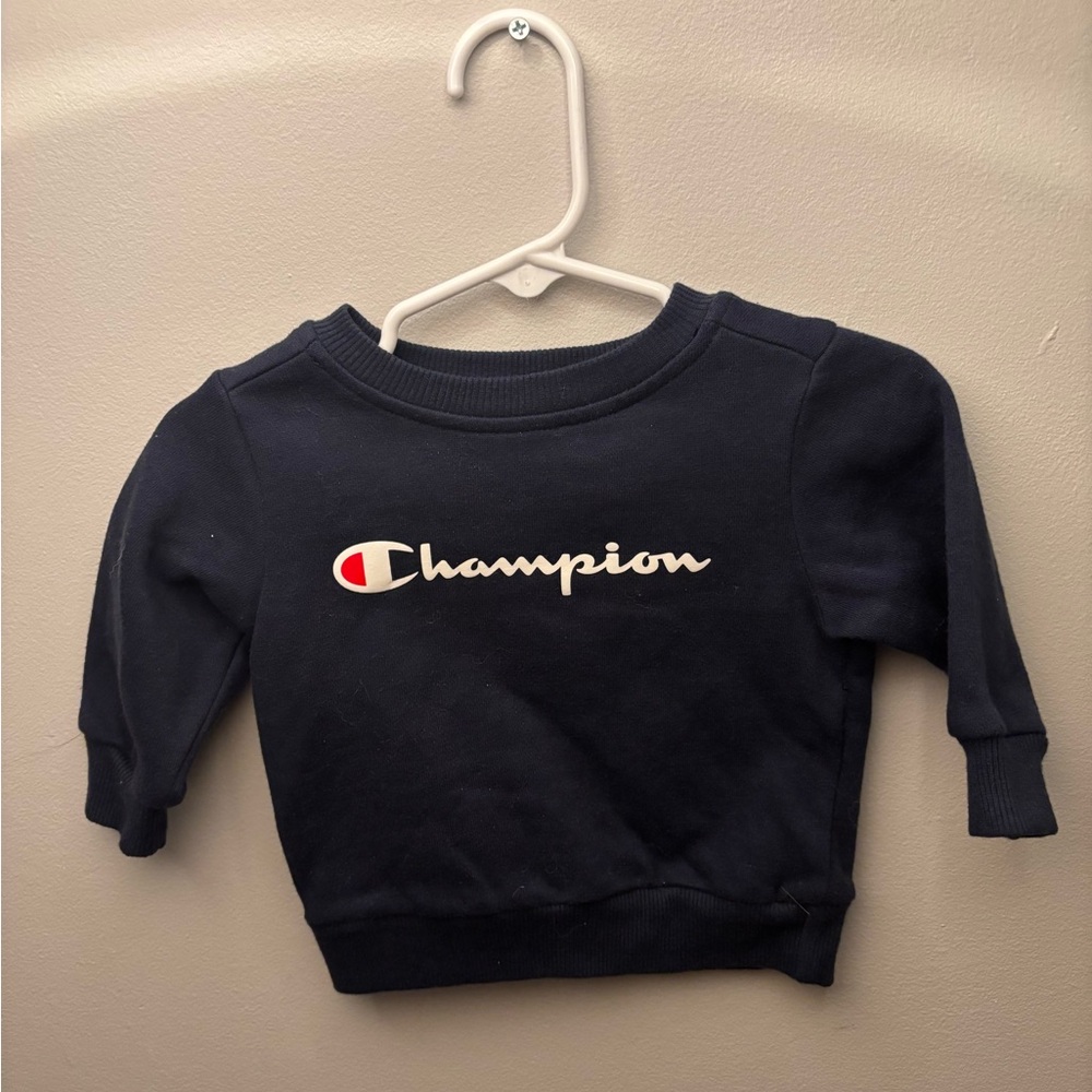 Champion Kids Dark Blue Logo Sweatshirt